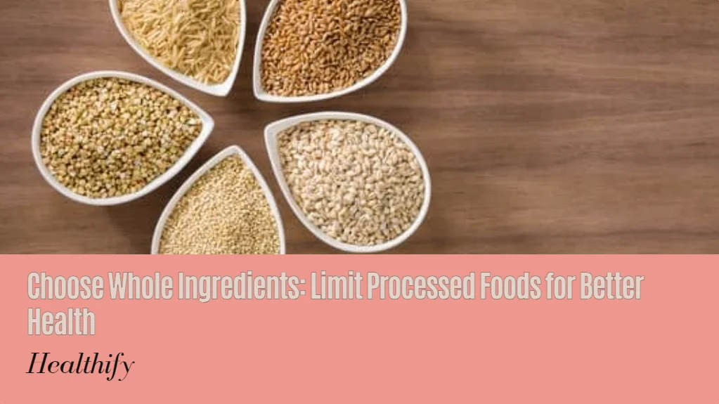 Limit Processed FoodsChoose Whole Ingredients for Better Health